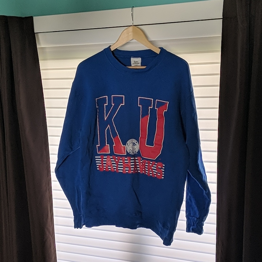 Vintage Kansas Jayhawks Crewneck Sweatshirt L